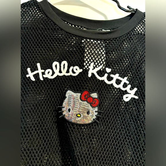 Hello Kitty - Black Mesh Tee - size Medium - Forever 21 NWT - Picture 5 of 8